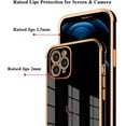 thumbnail image 5 of Compatible with iPhone 11 pro max Case for Women Girls,Full Camera Lens Protection Raised Reinforced Corners TPU Love Heart Plating Bumper Case Cute Slim Shockproof Case Cover(Elegant Black), 5 of 14