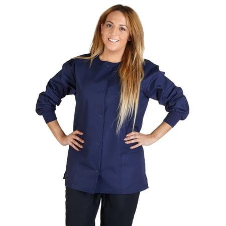 

M&M SCRUBS Medical Scrub Jacket G102 (True Navy Small)