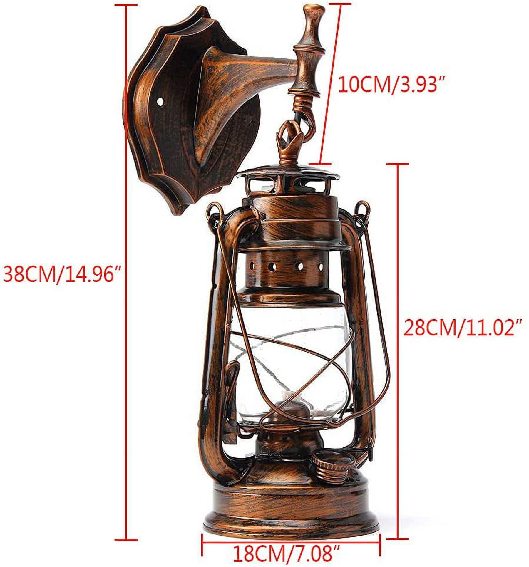 FETCOI, Retro Wall Light Fixtures Vintage Lamp  Outdoor Wall Light Wall Sconce with Glass-Like Shade Industrial