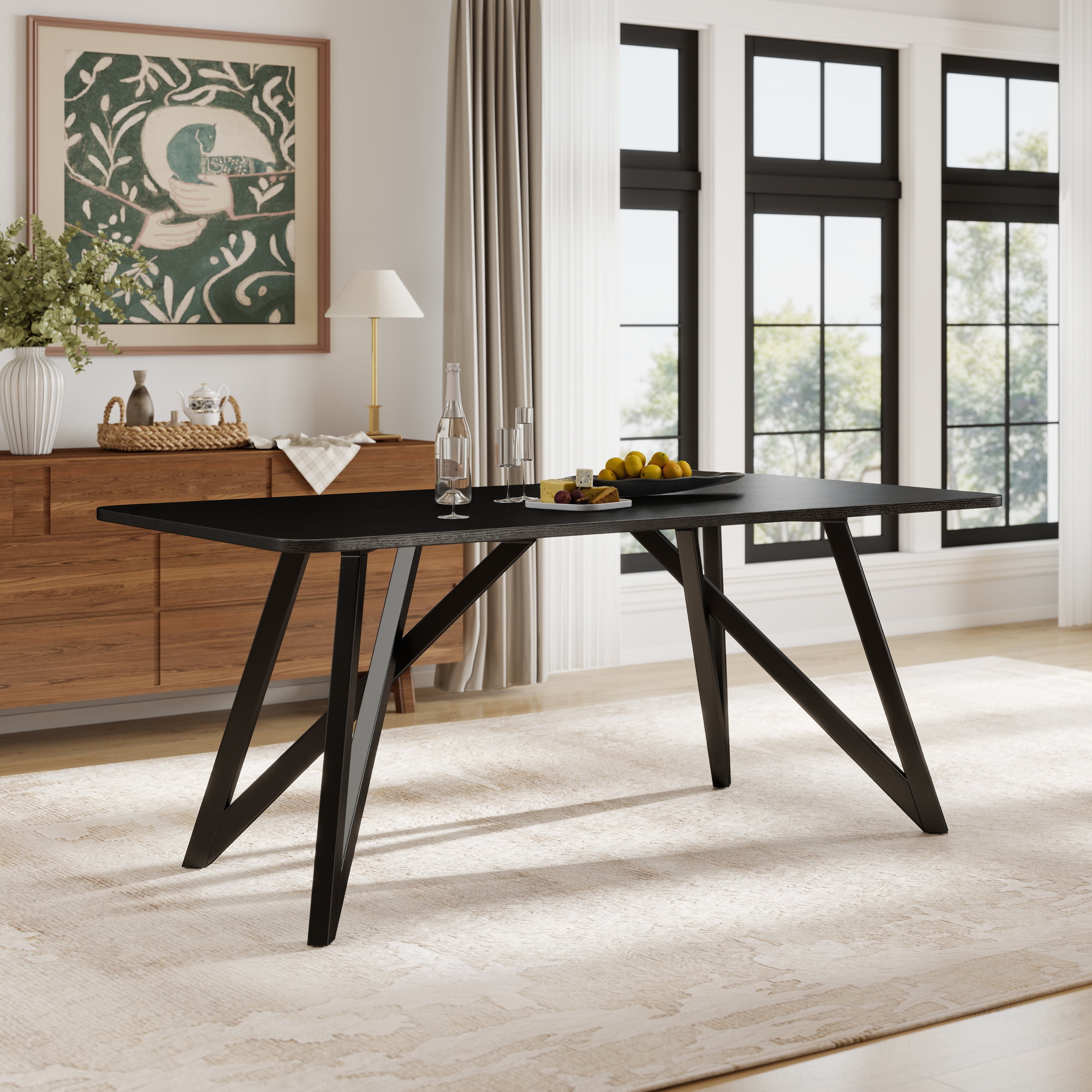 Ikea Extendable table, brown-black, 35 3/8/50 3/4/66 1/8x35 3/8