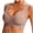 Khaki, variant on Supportive Sports Bras for Women Wireless Adjustable Side Closure V-Back Cross Comfort Bralette Seamless Workout Push Up Bra