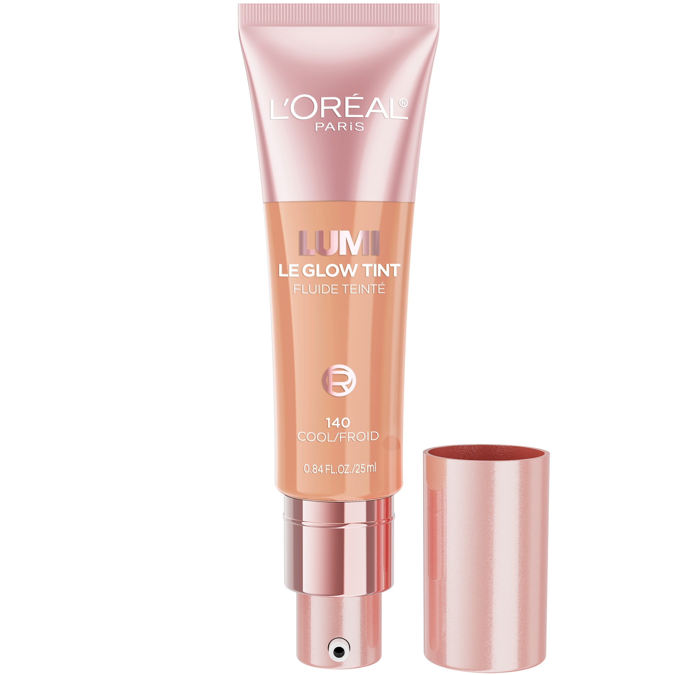 L'Oreal Paris Lumi Le Glow Skin Tint Foundation Makeup, 140 Cool, 0.85 fl oz