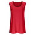 thumbnail image 6 of Titcea Tank Top for Women Split Hem Solid Color Crew Neck Sleeveless Summer Tops Hawaiian Beach Vacation Casual Tank Tops(S-2XL), 6 of 7