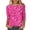 Hot Pink#9, variant on Homenesgenics Tunic Tops for Women Short Sleeve 4X Women Fashion Summer Casual Print Round Neck Loose T-Shirt Top Blouse Pullover Clearance