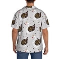 thumbnail image 3 of Gukieu Cute Swan Print Men's Short-sleeved Shirts, Button-down Pocket Shirts, T-shirts, Beach Vacation Travel Summer Clothing-3X-Large, 3 of 5