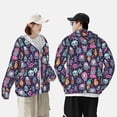 thumbnail image 4 of Yiaed Funny colorful skull ghost Print Sun Shirts UPF 50+ Protection Hoodie Rash Guard Shirt UV Shirt Long Sleeve Fishing Outdoor Lightweightase-3X-Large, 4 of 7