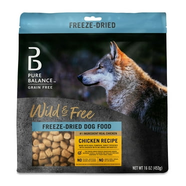 Pure Balance Wild & Free Freeze-Dried Dog Food, Chicken Recipe, 16 oz