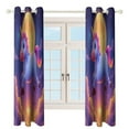 thumbnail image 4 of Unicorn Flying in Moonlit Sky Study Room Living Kitchen Bedroom For Blackout Curtain Printed 2 Panels, 4 of 6