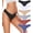 Multicolored-h1-6pack, variant on Women's V-Waisted Seamless Thongs No Show Breathable Comfortable Panties 6 Pack