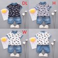 thumbnail image 5 of LOVEBAY Toddler Baby Boy Summer Shorts Set Short Sleeve Button Down Shirt Casual Shorts 2 Piece Summer Clothes, 5 of 5