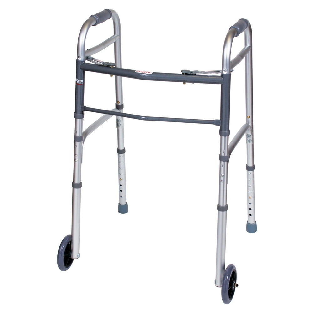 Carex Folding Walker with Wheels