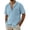 Light Blue, variant on Uwinwear Men's Casual Button Down Shirts Short Sleeve Textured Summer Beach Shirt Outdoor Lightweight Tops with Pocket,Yellow,L