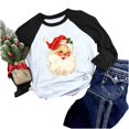 thumbnail image 2 of Camisas Navideñas Para Mujer, Camisetas de Manga Larga, Regalo de Temporada Navideña, Blusa Con Costuras A Juego Para Mujer Odeerbi  ODB205507, 2 of 7