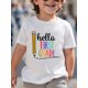 thumbnail image 1 of Boys' First Grade Pencil Print T-Shirt - Colorful "Hello FIRST GRADE" Graphic, Cotton Breathable Microfiber, Casual Youngsters Wear | Playful Youngsters Design | Comfortable Fit, 1 of 8