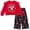 Red Black Minnie, variant on Disney Minnie Mouse Toddler Girls' Fleece 2-Piece Sweatshirt and Pants Set Red Black