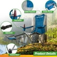 thumbnail image 5 of Wakeman Outdoors 300lb Capacity Portable Camping Chair with Foot Rest, Blue, 5 of 10