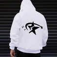 thumbnail image 2 of Valora Men Sweatshirt Men's Hooded Sweatshirt for Casual Style with European Embroidery Versatile Hoodie Cardigan Top for Men and Women White 2XL, 2 of 7