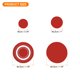 thumbnail image 2 of Adhesivo de pared redondo Uxcell PVC, autoadhesivo, puntos de lunares, rojo, 264 piezas (4 hojas), 2 of 6