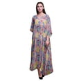 thumbnail image 1 of Bimba Robe Longue Caftan Maxi à Fleurs, Sortie de Plage, Maillot de Bain, Couvre-Maillot, Kaftan pour Femmes-P-L, 1 of 5