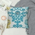 thumbnail image 2 of Awypu  Throw Pillow Cases Vintage Compass Geometric Floral Decorative Cushion Covers for Couch Bed Sofa Farmhouse Decoration 18 X 18 Inches Turquoise Gold Gray, 2 of 5