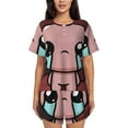 thumbnail image 1 of Yiaed The Binding of Isaac Ensemble de Pyjama à Manches Courtes pour Femmes Col Rond Décontracté 2 Pcs Ensemble de Détente Pyjama à Manches Courtes pour Femmes-Moyen, 1 of 6