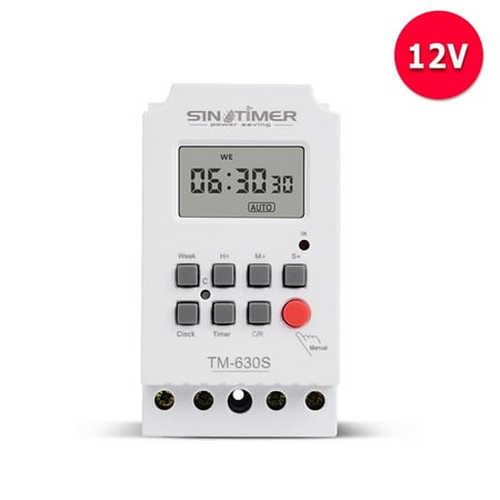 

TM630S-4 7 Day Programmable Digital TIMER SWITCH Relay Control Time 12V 30A
