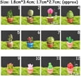 thumbnail image 2 of Mini  Crafts Micro Landscape  Dollhouse Ornaments Home Decor Resin Plants  Flower Miniature Succulent Potted Figurines Cactus Bonsai 1 (1.8X3.4CM), 2 of 8