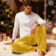 thumbnail image 6 of Wutalume Men's Velour Casual Pants with Loose-Fit Design, Elastic Waistband and Drawstring for Easy Adjustability, Perfect for Daily Wear,Yellow S, 6 of 8