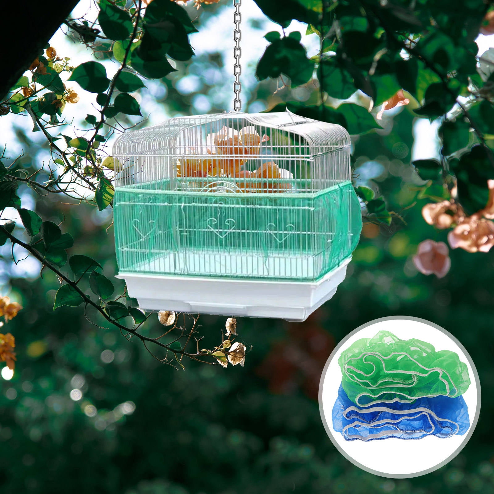 IMIKEYA Bird Cage Accessory Cover Mesh in Assorted Colors for Improved Air Circulation and Bird Comfort