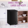 thumbnail image 3 of TACOOL Chest Freezer 2.55 Cu.ft Large Capacity with 2 Removable Basket Small Mini Deep Freezer Top Open Door Black, 3 of 7