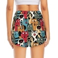 thumbnail image 2 of Lsque Different Cats 1 Printed Women's Running Shorts with Liner Pockets,Elastic Quick Dry Workout Athletic Gym Yoga Shorts,Womens High Waist Shorts-Large, 2 of 9