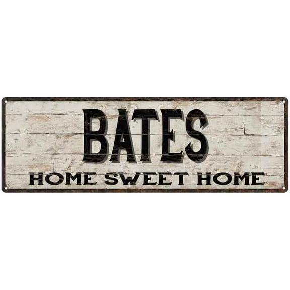 BATES Rustic Home Sweet Home Sign Gift 6x18 Metal Decor 106180084293