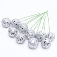 thumbnail image 1 of 40 piezas de bayas de acebo artificiales con purpurina, adornos navideños, decoración floral, guirnaldas, bolas de espuma para manualidades, adornos para árboles de Navidad, ramas de bayas de, 1 of 6