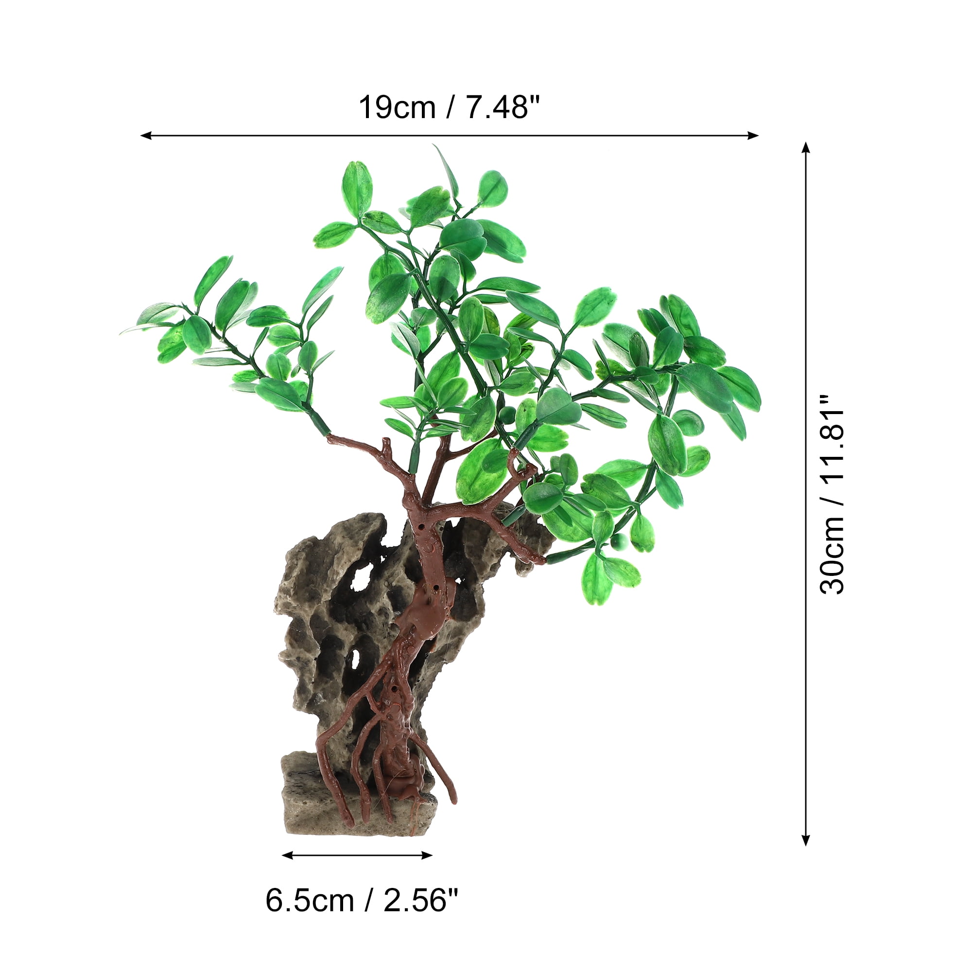 Unique Bargains 1 Pcs Aquarium Plants Tree Decorations Fish Tank Aquatic Plant Green 11.81"