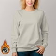 thumbnail image 6 of Women's 400g Heavyweight Velvet Crewneck Casual Sweatshirt Fleece Pullover, 6 of 15