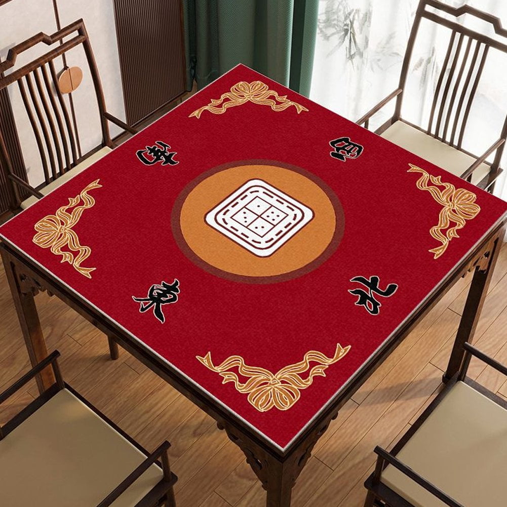 Slccxzc Mahjong Mat, Anti Slip and Noise Reduction Mahjong Table Cover Portable Game Mat for Mahjong, Poker, Card, Board & Tile Games