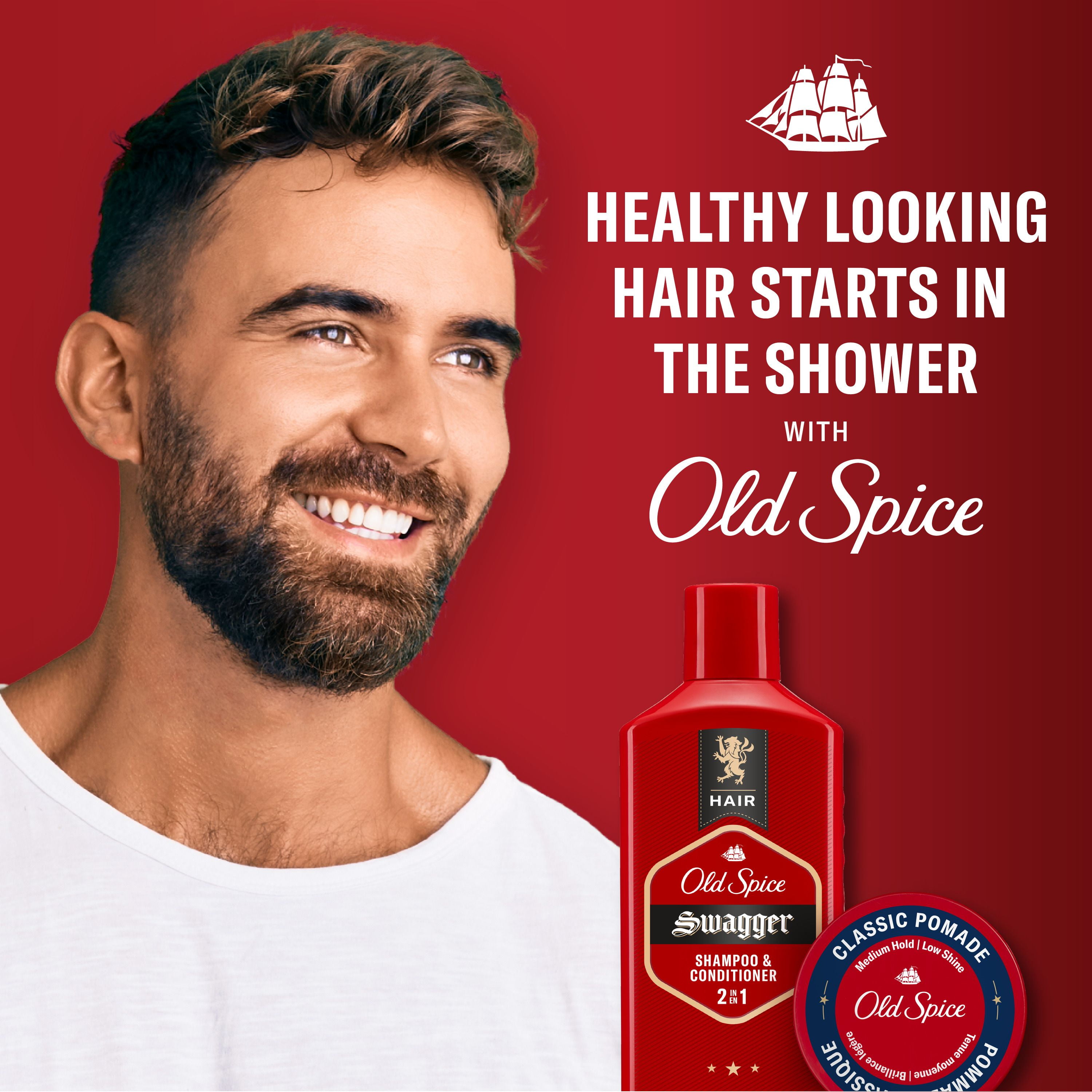 Old Spice Swagger 2en1 Shampooing et Revitalisant pour Hommes