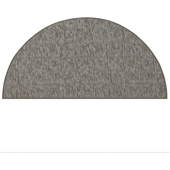 Indoor Outdoor custom size area rugs made in USA comes in Ten colors and Nine shapes rectangular,round,square,runners,oval,hexagon,octagon,half round - Neutral, 20" x 40" Half Round Area Rugs