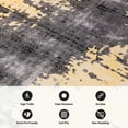 thumbnail image 6 of World Rug Gallery Abstract Design Distressed Area Rug - Yellow 5'x7', 6 of 9