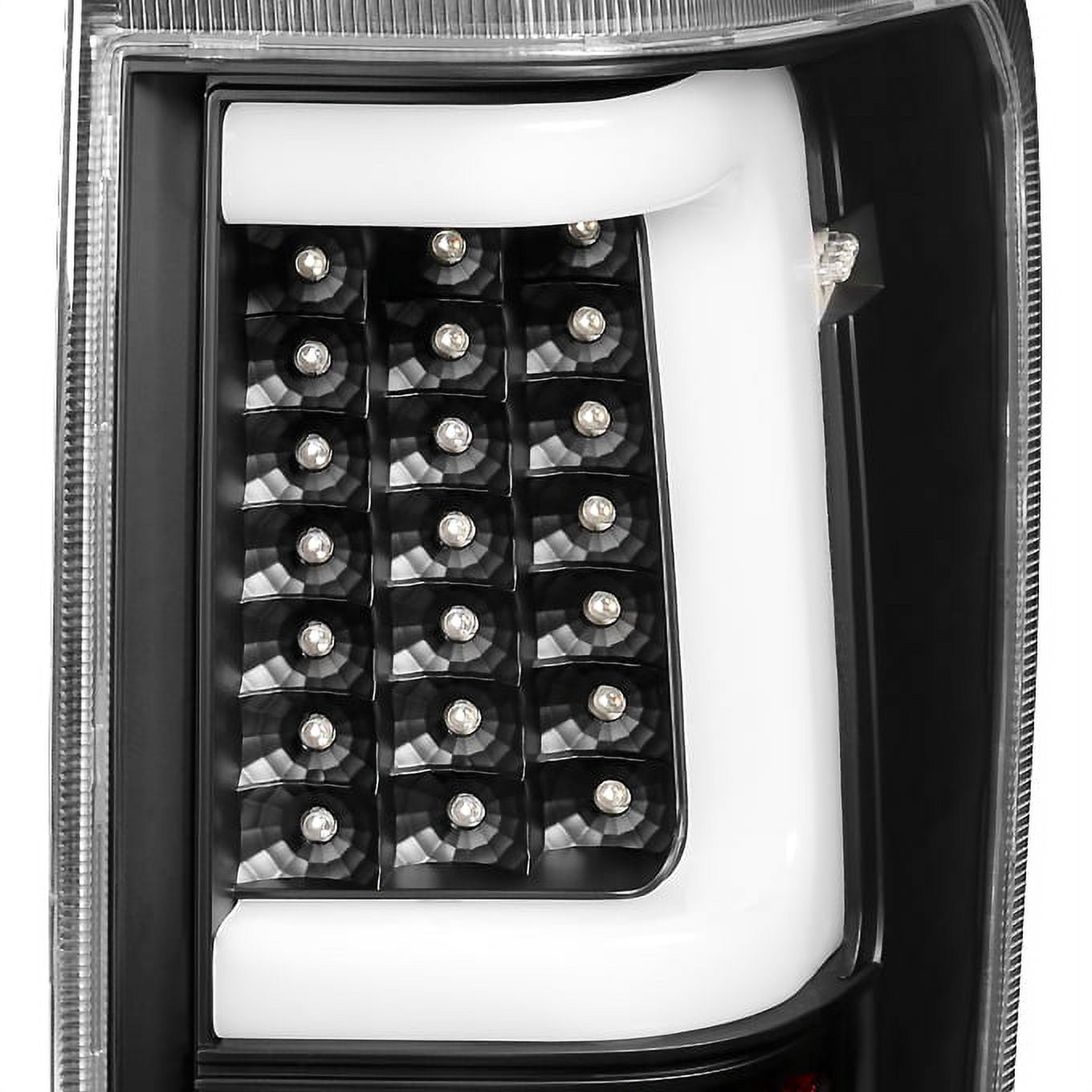 AKKON - For 2004-2015 Nissan Titan Pickup Black Bezel C-Shape LED Tube Tail Brake Light Lamp Assembly