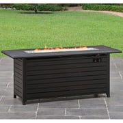 Better Homes & Gardens Carter Hills 57" x 21" 50000 BTU Propane Gas Dark Bronze Finish Stainless Steel and Aluminum Fire Pit Table