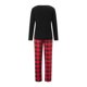 thumbnail image 4 of Pijamas navideños familiares a juego: camisa de manga larga con estampado de árbol de Navidad y pantalón a cuadros elástico para estar en casa., 4 of 10