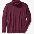 thumbnail image 2 of Victoria's Secret PINK Women's Turtleneck Oversized Pullover Tunic Burgundy S, 2 of 8