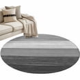 thumbnail image 2 of Round Area Rug 4 Ft, Grey Ombre Washable Non-Slip Circle Carpet for Living Room/Bedroom, Farmhouse Vintage Wooden Grain Texture Low-Profile Crawling Mats Collection Rugs for Indoor, 2 of 7