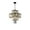 black, variant on RONSHIN Modern Crystal Chandeliers Round Adjustable Ceiling Chandeliers Light Fixture 4-Tier K9 Crystal Pendant Lamp For Dining Room Living Room (19.7 Inch)