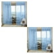 thumbnail image 2 of Ounissouiy Home Apartment Romantic Window Curtain Replacement Drape Bedroom Flocking Full Room Privacy Soft Living Protection Cielo azul 2piezas, 2 of 6
