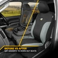 thumbnail image 5 of CAT FlexFit Black Gray Seat Covers for Cars, Trucks, & SUV - (2) Front Car Seat Cover Front Seat Protectors - Airbag Compatible Seat Covers for SUV Interior Covers & Truck Seat Cover Car Accessories, 5 of 6