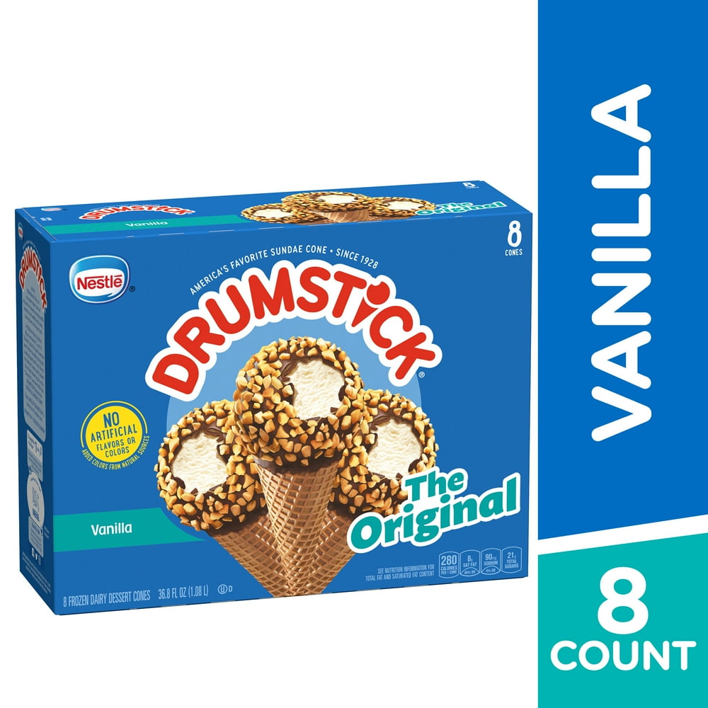 Drumstick Original Vanilla Sundae Cones, 8 Count