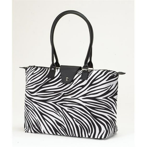 Joann Marrie Designs NF3ZEP Long Handle Fold-Up Bag - Zebra, Pack of 2 ...