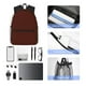 thumbnail image 4 of Disketp Brown Mochila Ligera Clásica con Múltiples Bolsillos, Mochila Casual para Hombre y Mujer, Ideal para Escuela, Trabajo y Viajes, 4 of 6